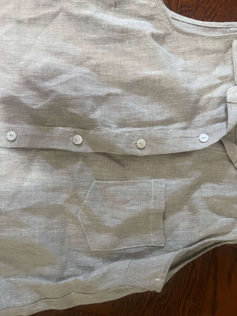 Karen Kane Linen Midi Dress in Natural Taupe